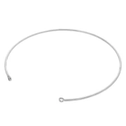 Bracelet jonc fin 1.5x170 mm avec 2 anneaux fermés - Acier inoxydable 304 x1