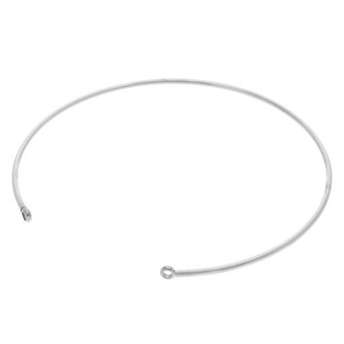 Bracelet jonc fin 1.5x170 mm avec 2 anneaux fermés - Acier inoxydable 304 x1