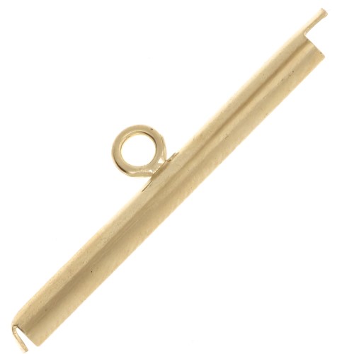 Embout pour tissage de perles rocailles & Delica Miyuki 26 mm Doré x1