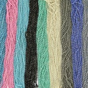 Chaîne maille boule facettée 1.5 mm Noir/doré x1m