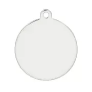 Breloque ronde médaille à graver 12 mm en Argent 925 x1