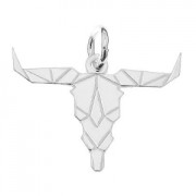 Breloque tête de buffle 14.5 mm en Argent 925 x1|raw }}