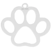 Breloque patte de chien 15 mm - Argent 925 x1