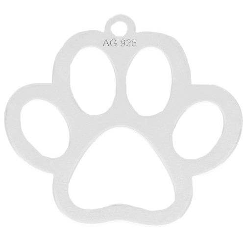 Breloque patte de chien 15 mm - Argent 925 x1