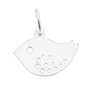 Breloque oiseau 10 mm en Argent 925 x1
