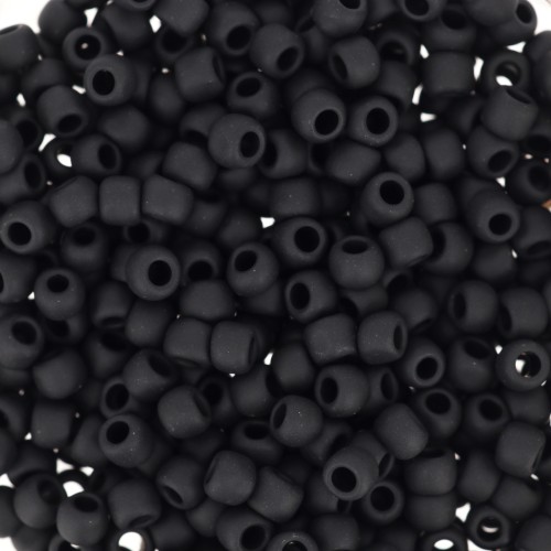 Rocaille Toho 8/0 TO8R49F - Opaque Jet Mat x8g
