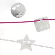 Pendentif double trous love 14 mm en Argent 925 x1