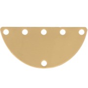 Accessoire de montage et tissage multi-rangs demi-lune 25x12 mm Doré x1|raw }}