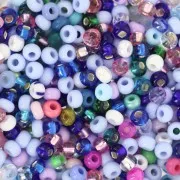 Preciosa Perles rocailles 8/0 - 3 mm - Mix Green Blue Pink x20g