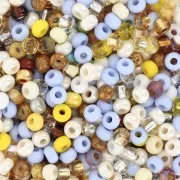 Preciosa Perles rocailles 8/0 - 3 mm - Mix Yellow Blue x20g