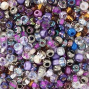 Preciosa Perles rocailles 8/0 - 3 mm - Mix Silver Purple x20g|raw }}