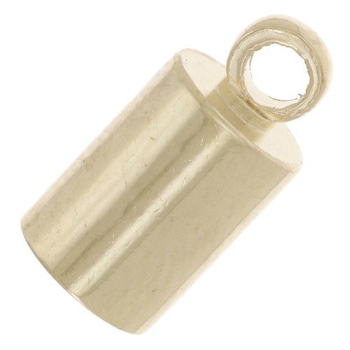 Embouts cylindriques pour cordon 4 mm Doré x10