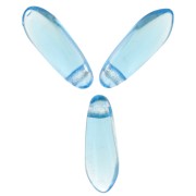 Dagues en verre 3x11 mm Aquamarine x50