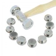 Marteau avec 9 embouts pour texturiser le métal x1