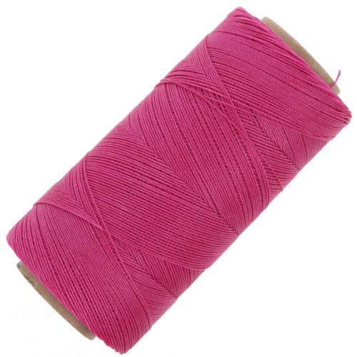 Bobine de fil ciré Linhasita pour micro macramé 0.35 mm - Rose Vif (1435) x448m