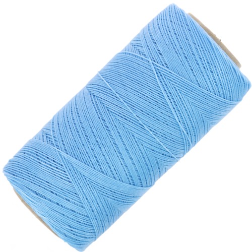 Bobine de fil ciré Linhasita pour micro macramé 0.35 mm - Bleu maya (1443) x448m