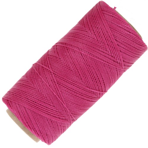 Bobine de fil ciré Linhasita pour micro macramé 0.5 mm - Rose Vif (1435) x335m