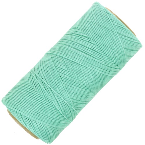 Bobine de fil ciré Linhasita pour micro macramé 0.5mm - Menthe Glacée (1436) x335m