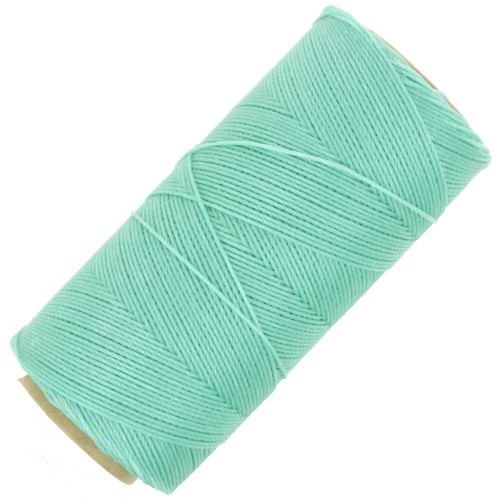 Bobine de fil ciré Linhasita pour micro macramé 0.75 mm - Menthe Glacée (1436) x228m
