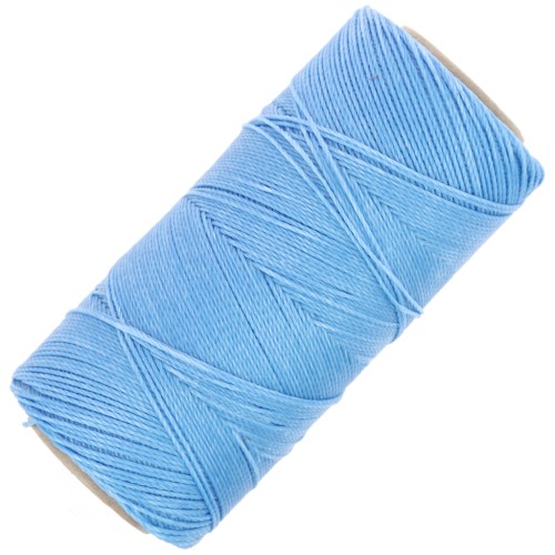Bobine de fil ciré Linhasita pour micro macramé 0.75 mm - Bleu maya (1443) x228m