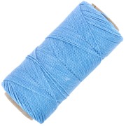 Bobine de fil ciré Linhasita pour micro macramé 1 mm - Bleu maya (1443) x168m