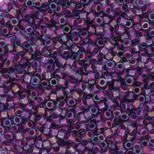 Miyuki Delica 11/0 DB1758 - Hot Pink Lined Aqua AB x8g