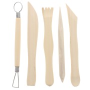Set de 5 outils de modelage en bois - Naturel|raw }}