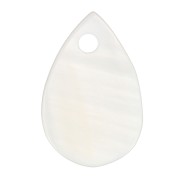 Sequins goutte en nacre 9x6 mm - Naturel x6