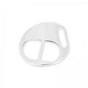 Fermoir ovale 14x12 mm pour lacet 5 mm Placage Argent fin vieilli x1|raw }}