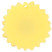 Pendentif tournesol en résine 24 mm - Jaune - Marron x1