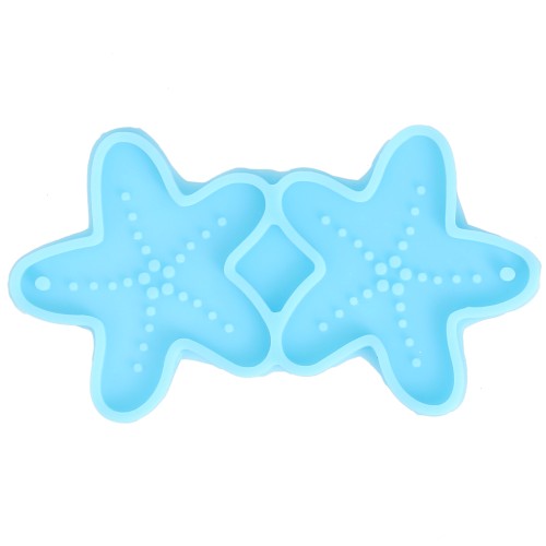 Moule silicone pour réaliser des pendentifs étoile de mer résine époxy x1