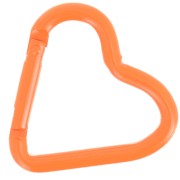Fermoir mousqueton coeur 42x44 mm en aluminium - Orange x1|raw }}
