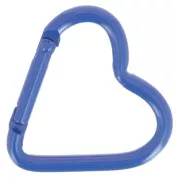 Bleu foncé - Fermoir mousqueton coeur 42x44 mm en aluminium - Bleu foncé x1 Fermoir mousqueton coeur 42x44 mm en aluminium - Bleu foncé x1