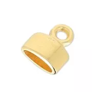 Embout pour lacet plat 5 mm doré à l'or fin x1