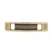 Intercalaire passant pour lacet 5 mm bronze x1
