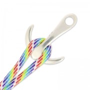 Fermoir crochet ancre 35x27 mm Placage Argent fin vieilli x1