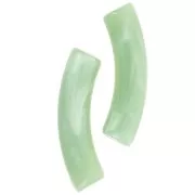 Perles tube incurvé 32x8 mm en acrylique opaque - Lichen marbré x6