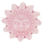 Perle soleil 19 mm en céramique - Rose x1