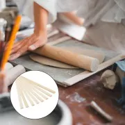 Cales en bois pour pâte polymère - 3 mm à 10 mm - Naturel x8
