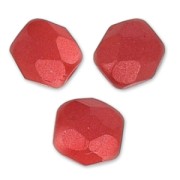 Facettes 4 mm Alabaster Pastel Dark Coral x50