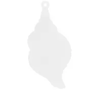 Pendentif coquillage 50x24 mm en acrylique - Turquoise - Violet pailleté x1