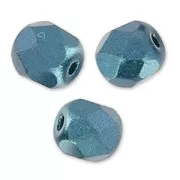 Facettes 4 mm Alabaster Pastel Petrol x50