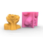 Moule silicone pour réaliser un objet déco forme visage - Rose x1|raw }}