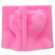 Moule silicone pour réaliser un objet déco forme visage - Rose x1
