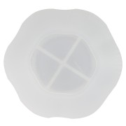 Moule silicone pour réaliser un bougeoir fleur 8 cm - Transparent x1