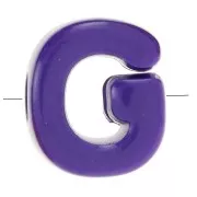 Assortiment perles lettre alphabet 20x17 mm en acrylique - G - Multicolore x10