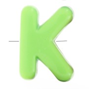 Assortiment perles lettre alphabet 20x15 mm en acrylique - K - Multicolore x10|raw }}
