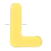 Assortiment perles lettre alphabet 20x15 mm en acrylique - L - Multicolore x10|raw }}