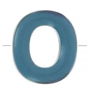 Assortiment perles lettre alphabet 20x17 mm en acrylique - O - Multicolore x10