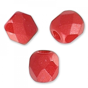 Facettes 3 mm Alabaster Pastel Dark Coral x50